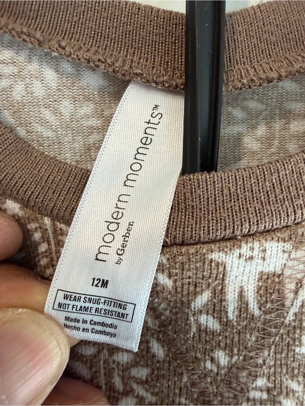 modern moments by Gerber Brown Patterned Kids Pajama Set - Brown
